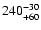 $\rm 240^{-30}_{+60}$