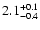 $\rm 2.1^{+0.1}_{-0.4}$
