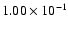 $1.00 \times 10^{-1}$