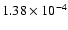 $1.38 \times 10^{-4}$