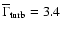 $\overline{\Gamma}_{\rm turb}= 3.4$