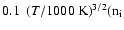 $0.1 ~~ (T/1000~\rm {K})^{3/2} (n_{\rm i}$