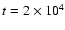 $t=2\times10^{4}$
