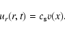 \begin{displaymath}
u_r(r,t) = c_{\rm s}v(x) .
\end{displaymath}