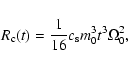 \begin{displaymath}
R_{\rm c}(t) = \frac{1}{16}c_{\rm s}m_0^3t^3\Omega_0^2 ,
\end{displaymath}