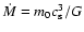 $\dot{M}=m_0c_{\rm s}^3/G$