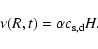 \begin{displaymath}
\nu(R,t) = \alpha c_{\rm s,d}H .
\end{displaymath}
