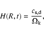 \begin{displaymath}
H(R,t) = \frac{c_{\rm s,d}}{\Omega_{\rm k}} ,
\end{displaymath}
