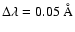 $\Delta \lambda = 0.05~\AA$