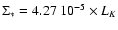 $\Sigma_{*}= 4.27~10^{-5}\times L_{K}$