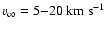 $v_\infty=5{-}20~
{\rm km~s^{-1}}$