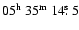 $05^{{\rm h}}~35^{{\rm m}}~14\hbox{$.\!\!^{\rm s}$ }5$