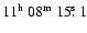 $11^{{\rm h}}~08^{{\rm m}}~15\hbox{$.\!\!^{\rm s}$ }1$