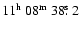 $11^{{\rm h}}~08^{{\rm m}}~38\hbox{$.\!\!^{\rm s}$ }2$