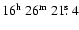 $16^{{\rm h}}~26^{{\rm m}}~21\hbox{$.\!\!^{\rm s}$ }4$