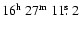 $16^{{\rm h}}~27^{{\rm m}}~11\hbox{$.\!\!^{\rm s}$ }2$