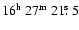$16^{{\rm h}}~27^{{\rm m}}~21\hbox{$.\!\!^{\rm s}$ }5$