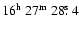 $16^{{\rm h}}~27^{{\rm m}}~28\hbox{$.\!\!^{\rm s}$ }4$