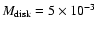 $M_{{\rm disk}} = 5\times10^{-3}$