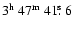 $3^{{\rm h}}~47^{{\rm m}}~41\hbox{$.\!\!^{\rm s}$ }6$