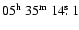 $05^{{\rm h}}~35^{{\rm m}}~14\hbox{$.\!\!^{\rm s}$ }1$