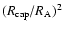$(R_{\rm cap}/R_{\rm A})^2$