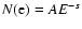 $N({\rm e}) = AE^{-s}$