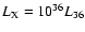 $L_{\rm X} = 10^{36}L_{36}$