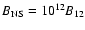 $B_{\rm NS} = 10^{12}B_{12}$