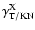 $\gamma_{\rm T/KN}^{\rm X}$