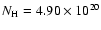 $N_{{\rm H}}=4.90\times10^{20}$