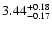 $3.44^{\rm +0.18}_{-0.17}$