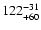 $122^{\rm -31}_{+60}$