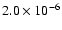 $2.0 \times
10^{\rm -6}$