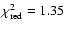 $\chi^{2}_{\rm red}=1.35$