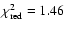 $\chi^{2}_{\rm red}=1.46$