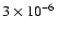 $3\times 10^{-6}$