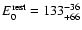 $E_{0}^{\rm rest}=133^{-36}_{+66}$