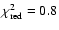 $\chi^{2}_{\rm red}=0.8$