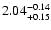 $2.04^{\rm -0.14}_{+0.15}$