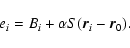 \begin{displaymath}
e_i = B_i + \alpha S(\vec{r}_i-\vec{r}_0).
\end{displaymath}