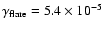 $\gamma_{\rm flare}=5.4 \times 10^{-5}$
