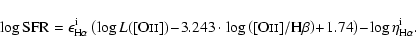 \begin{displaymath}\log{\rm SFR}=\epsilon_{{\rm H}\alpha}^{{\rm i}}\left(\log L(...
...!1.74\right)\nonumber \!-\!\log\eta_{{\rm H}\alpha}^{{\rm i}}.
\end{displaymath}