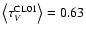 $\left\langle \tau_{V}^{{\rm CL01}}\right\rangle =0.63$