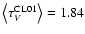 $\left\langle \tau_{V}^{{\rm CL01}}\right\rangle =1.84$
