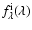$f_{\lambda}^{{\rm i}}(\lambda)$