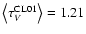 $\left\langle \tau_{V}^{{\rm CL01}}\right\rangle =1.21$