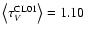 $\left\langle \tau_{V}^{{\rm CL01}}\right\rangle =1.10$
