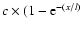 $c \times (1-{\rm e}^{-(x/l)} \rm $