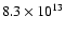 $8.3 \times 10^{13}$